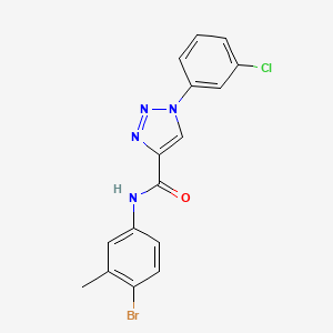 molecular formula C16H12BrClN4O B2991220 N-(4-溴-3-甲基苯基)-1-(3-氯苯基)-1H-1,2,3-三唑-4-甲酰胺 CAS No. 1428349-03-4