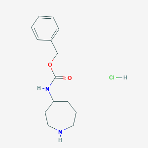 molecular formula C14H21ClN2O2 B2991233 Benzyl azepan-4-ylcarbamate hydrochloride CAS No. 1951441-52-3