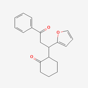 molecular formula C19H20O3 B2991252 2-(1-(Furan-2-yl)-3-oxo-3-phenylpropyl)cyclohexanone CAS No. 325852-41-3