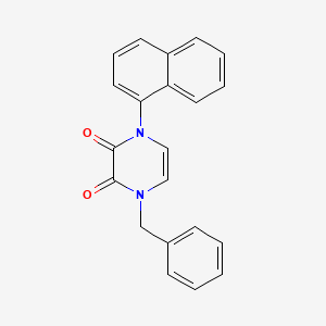 molecular formula C21H16N2O2 B2991258 1-Benzyl-4-naphthalen-1-ylpyrazine-2,3-dione CAS No. 898453-93-5