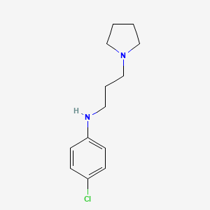 4-chloro-N-[3-(pyrrolidin-1-yl)propyl]aniline