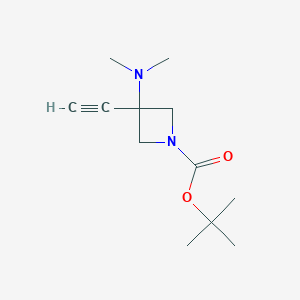 molecular formula C12H20N2O2 B2991280 Tert-butyl 3-(dimethylamino)-3-ethynylazetidine-1-carboxylate CAS No. 2567502-88-7