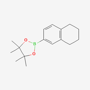 molecular formula C16H23BO2 B2991281 4,4,5,5-Tetramethyl-2-(5,6,7,8-tetrahydronaphthalen-2-yl)-1,3,2-dioxaborolane CAS No. 627526-54-9