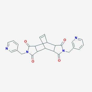 molecular formula C24H20N4O4 B299129 2,6-bis(pyridin-3-ylmethyl)hexahydro-4,8-ethenopyrrolo[3,4-f]isoindole-1,3,5,7(2H,6H)-tetrone 