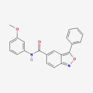 molecular formula C21H16N2O3 B2991297 N-(3-methoxyphenyl)-3-phenyl-2,1-benzoxazole-5-carboxamide CAS No. 887349-32-8