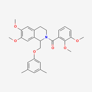 (2,3-dimethoxyphenyl)(1-((3,5-dimethylphenoxy)methyl)-6,7-dimethoxy-3,4-dihydroisoquinolin-2(1H)-yl)methanone