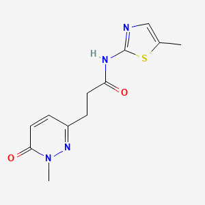 3-(1-methyl-6-oxo-1,6-dihydropyridazin-3-yl)-N-(5-methylthiazol-2-yl)propanamide