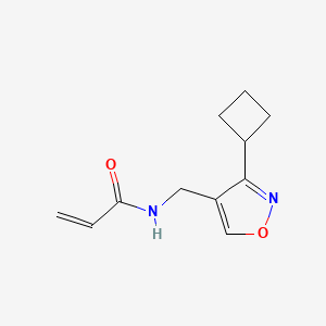 N-[(3-Cyclobutyl-1,2-oxazol-4-yl)methyl]prop-2-enamide