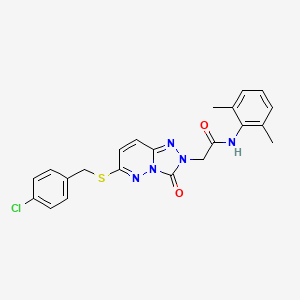 2-[6-[(4-chlorophenyl)methylsulfanyl]-3-oxo-[1,2,4]triazolo[4,3-b]pyridazin-2-yl]-N-(2,6-dimethylphenyl)acetamide