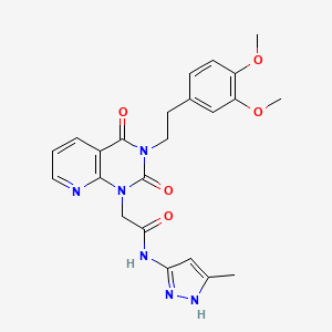 2-[3-[2-(3,4-dimethoxyphenyl)ethyl]-2,4-dioxo-3,4-dihydropyrido[2,3-d]pyrimidin-1(2H)-yl]-N-(3-methyl-1H-pyrazol-5-yl)acetamide