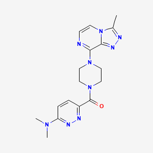 molecular formula C17H21N9O B2991396 N,N-dimethyl-6-(4-{3-methyl-[1,2,4]triazolo[4,3-a]pyrazin-8-yl}piperazine-1-carbonyl)pyridazin-3-amine CAS No. 2034331-46-7