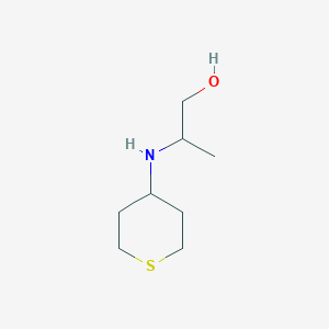 molecular formula C8H17NOS B2991398 2-[(Thian-4-yl)amino]propan-1-ol CAS No. 1153292-67-1