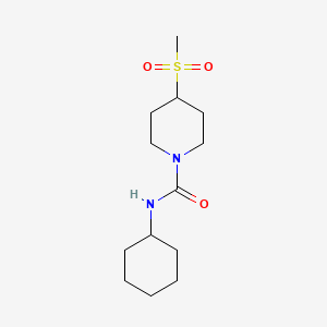 molecular formula C13H24N2O3S B2991408 N-环己基-4-(甲磺酰基)哌哆啶-1-甲酰胺 CAS No. 1448069-06-4