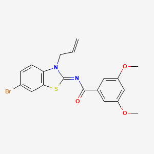 molecular formula C19H17BrN2O3S B2991409 (Z)-N-(3-烯丙基-6-溴苯并[d]噻唑-2(3H)-亚甲基)-3,5-二甲氧基苯甲酰胺 CAS No. 865175-07-1