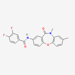 molecular formula C22H16F2N2O3 B2991411 N-(8,10-dimethyl-11-oxo-10,11-dihydrodibenzo[b,f][1,4]oxazepin-2-yl)-3,4-difluorobenzamide CAS No. 922061-10-7
