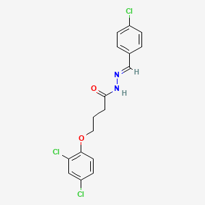 (E)-N'-(4-chlorobenzylidene)-4-(2,4-dichlorophenoxy)butanehydrazide