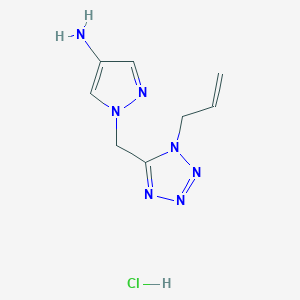 1-{[1-(prop-2-en-1-yl)-1H-1,2,3,4-tetrazol-5-yl]methyl}-1H-pyrazol-4-amine hydrochloride