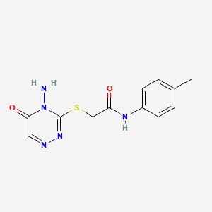 2-[(4-amino-5-oxo-1,2,4-triazin-3-yl)sulfanyl]-N-(4-methylphenyl)acetamide