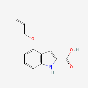 molecular formula C12H11NO3 B2991451 4-(烯丙氧基)-1H-吲哚-2-甲酸 CAS No. 926188-44-5