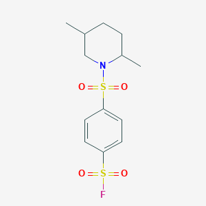 molecular formula C13H18FNO4S2 B2991457 4-(2,5-Dimethylpiperidin-1-yl)sulfonylbenzenesulfonyl fluoride CAS No. 1715519-16-6