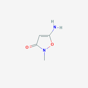 molecular formula C4H6N2O2 B2991468 5-Amino-2-methyl-2,3-dihydro-1,2-oxazol-3-one CAS No. 1216198-12-7
