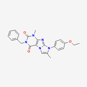 molecular formula C24H23N5O3 B2991478 3-benzyl-8-(4-ethoxyphenyl)-1,7-dimethyl-1H-imidazo[2,1-f]purine-2,4(3H,8H)-dione CAS No. 877644-10-5