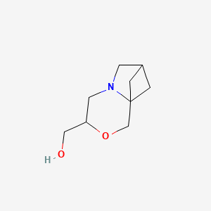 molecular formula C9H15NO2 B2991494 (Hexahydro-7,8a-methanopyrrolo[2,1-c][1,4]oxazin-3-yl)methanol CAS No. 2126159-66-6