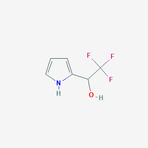 molecular formula C6H6F3NO B2991507 2,2,2-trifluoro-1-(1H-pyrrol-2-yl)ethan-1-ol CAS No. 151509-97-6