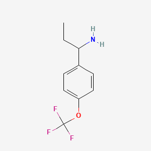 molecular formula C10H12F3NO B2991515 1-(4-(Trifluoromethoxy)phenyl)propan-1-amine CAS No. 130339-50-3