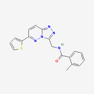 2-methyl-N-((6-(thiophen-2-yl)-[1,2,4]triazolo[4,3-b]pyridazin-3-yl)methyl)benzamide