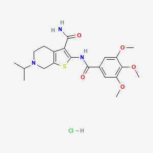 6-Isopropyl-2-(3,4,5-trimethoxybenzamido)-4,5,6,7-tetrahydrothieno[2,3-c]pyridine-3-carboxamide hydrochloride