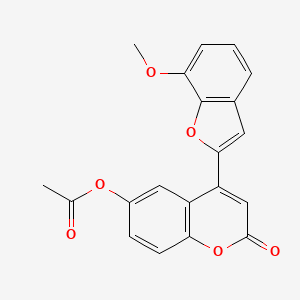 molecular formula C20H14O6 B2991532 4-(7-methoxy-1-benzofuran-2-yl)-2-oxo-2H-chromen-6-yl acetate CAS No. 898415-86-6