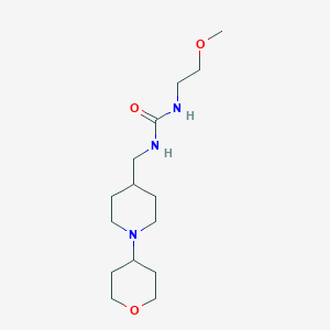 molecular formula C15H29N3O3 B2991533 1-(2-methoxyethyl)-3-((1-(tetrahydro-2H-pyran-4-yl)piperidin-4-yl)methyl)urea CAS No. 2034589-42-7