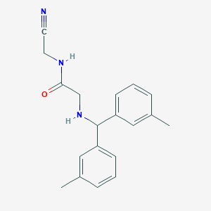 2-{[bis(3-methylphenyl)methyl]amino}-N-(cyanomethyl)acetamide