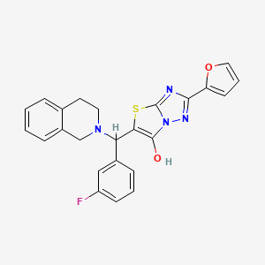 5-((3,4-dihydroisoquinolin-2(1H)-yl)(3-fluorophenyl)methyl)-2-(furan-2-yl)thiazolo[3,2-b][1,2,4]triazol-6-ol