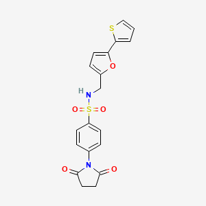 4-(2,5-dioxopyrrolidin-1-yl)-N-((5-(thiophen-2-yl)furan-2-yl)methyl)benzenesulfonamide