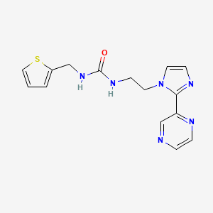 1-(2-(2-(pyrazin-2-yl)-1H-imidazol-1-yl)ethyl)-3-(thiophen-2-ylmethyl)urea