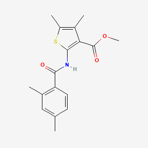 molecular formula C17H19NO3S B2991578 2-(2,4-二甲基苯甲酰胺基)-4,5-二甲基噻吩-3-甲酸甲酯 CAS No. 896616-46-9