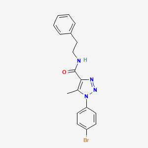 molecular formula C18H17BrN4O B2991584 1-(4-bromophenyl)-5-methyl-N-phenethyl-1H-1,2,3-triazole-4-carboxamide CAS No. 950231-77-3