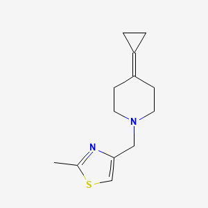 molecular formula C13H18N2S B2991587 4-((4-环丙基亚甲基哌啶-1-基)甲基)-2-甲基噻唑 CAS No. 2034294-50-1