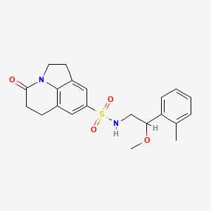 B2991589 N-(2-methoxy-2-(o-tolyl)ethyl)-4-oxo-2,4,5,6-tetrahydro-1H-pyrrolo[3,2,1-ij]quinoline-8-sulfonamide CAS No. 1797087-88-7