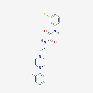 molecular formula C21H25FN4O2S B2991593 N1-(2-(4-(2-fluorophenyl)piperazin-1-yl)ethyl)-N2-(3-(methylthio)phenyl)oxalamide CAS No. 1049398-54-0