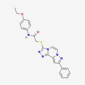 molecular formula C23H20N6O2S B2991605 N-(4-ethoxyphenyl)-2-((9-phenylpyrazolo[1,5-a][1,2,4]triazolo[3,4-c]pyrazin-3-yl)thio)acetamide CAS No. 1207017-42-2