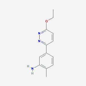 molecular formula C13H15N3O B2991611 5-(6-Ethoxypyridazin-3-yl)-2-methylaniline CAS No. 1286721-98-9