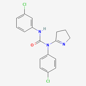 3-(3-chlorophenyl)-1-(4-chlorophenyl)-1-(3,4-dihydro-2H-pyrrol-5-yl)urea