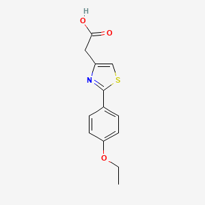 molecular formula C13H13NO3S B2991614 2-[2-(4-乙氧基苯基)-1,3-噻唑-4-基]乙酸 CAS No. 927973-30-6