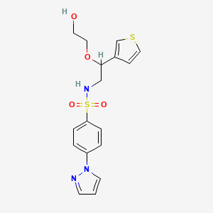 N-(2-(2-hydroxyethoxy)-2-(thiophen-3-yl)ethyl)-4-(1H-pyrazol-1-yl)benzenesulfonamide