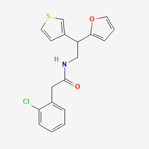 2-(2-chlorophenyl)-N-(2-(furan-2-yl)-2-(thiophen-3-yl)ethyl)acetamide