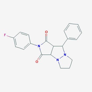 molecular formula C20H18FN3O2 B299163 2-(4-fluorophenyl)-9-phenyltetrahydro-5H-pyrazolo[1,2-a]pyrrolo[3,4-c]pyrazole-1,3(2H,3aH)-dione 