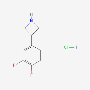 molecular formula C9H10ClF2N B2991633 3-(3,4-Difluorophenyl)azetidine hydrochloride CAS No. 1203683-04-8; 1203797-46-9